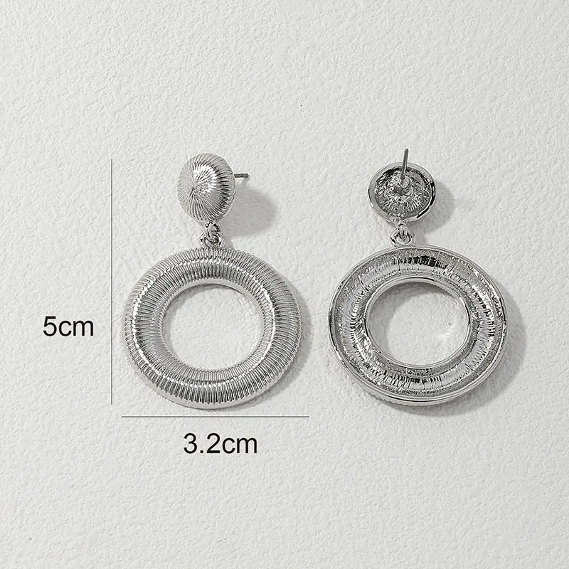 Trendy Circle Earrings by Planderful - Vienna Verve Collection