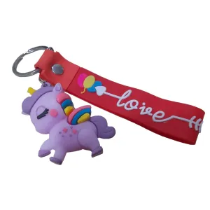 Unicorn Keychain Silicone, Attractive Unicorn Key-Ring Door Car Key Chains