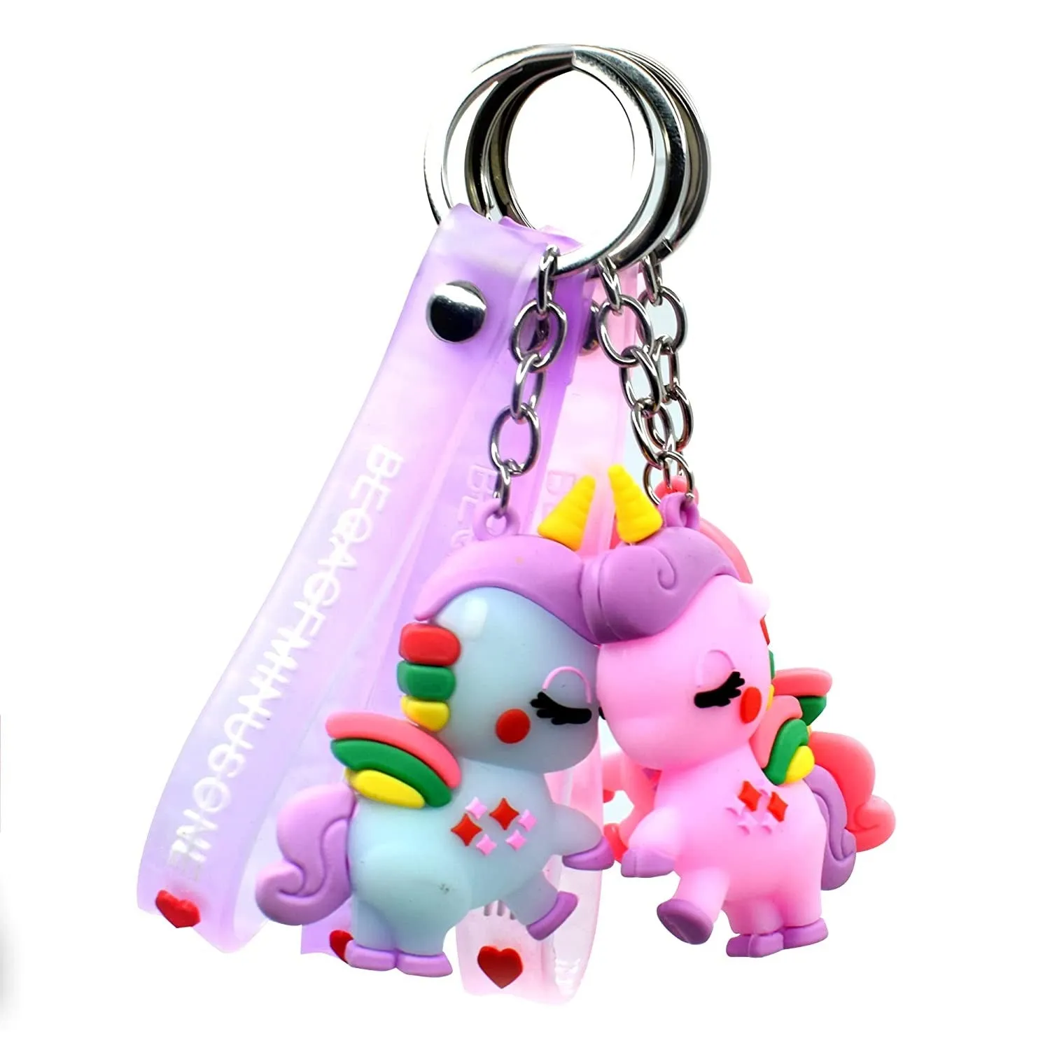 Unicorn Keychain Silicone, Attractive Unicorn Key-Ring Door Car Key Chains
