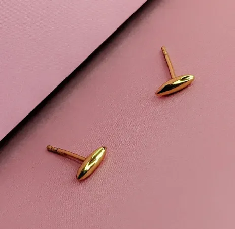 Vurchoo Gold Rice Grain Studs