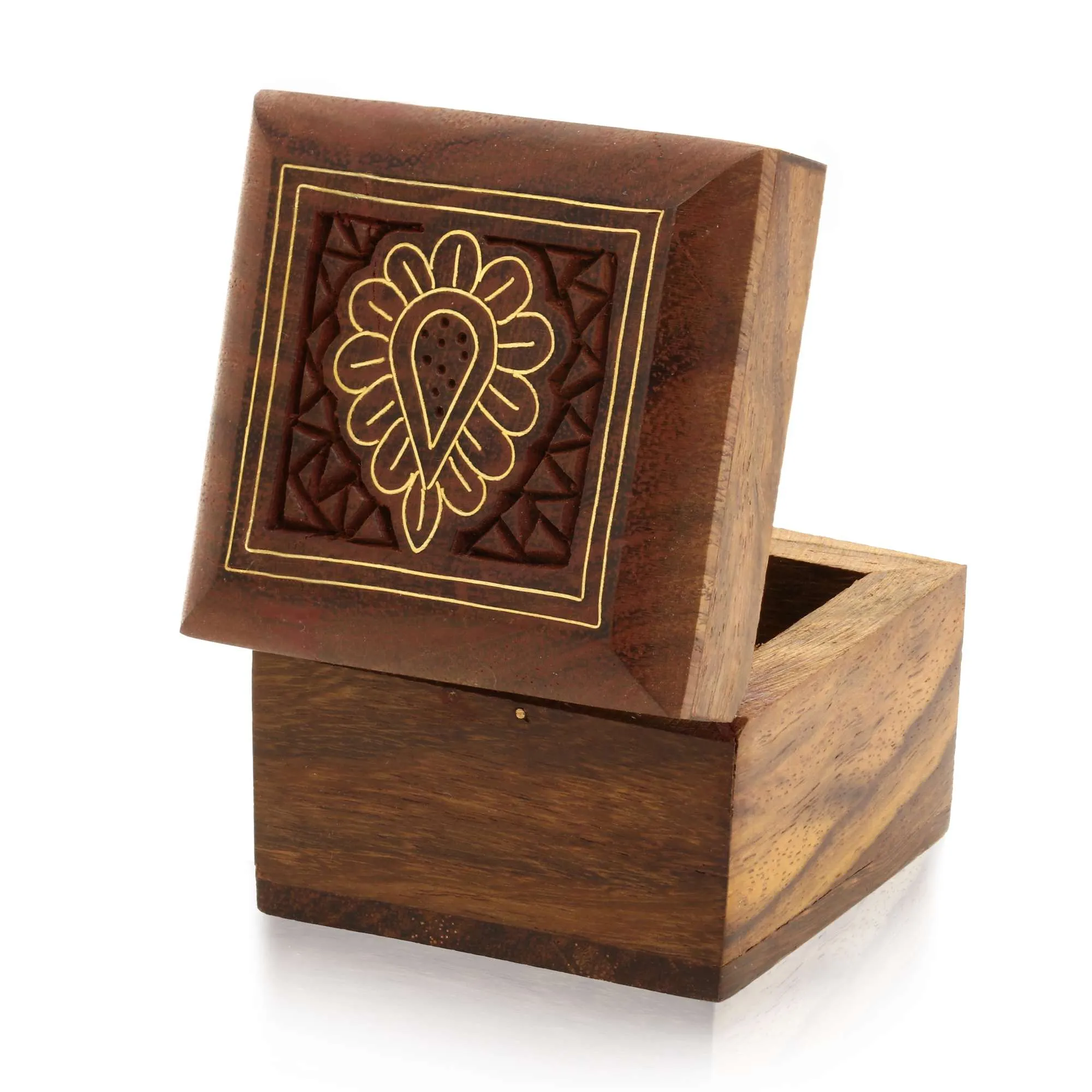 Wooden Box for Jewelry - Wood Trinket Box - Perfect for Rings, Earrings, Toe Rings & Cuff Links