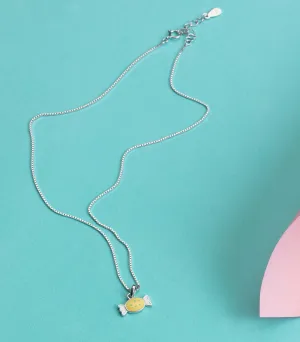 Yellow Toffee Necklace (Silver)