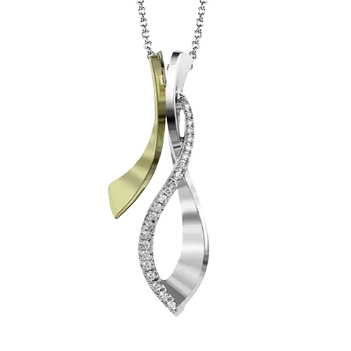 ZP749 Pendant in 14k Gold with Diamonds